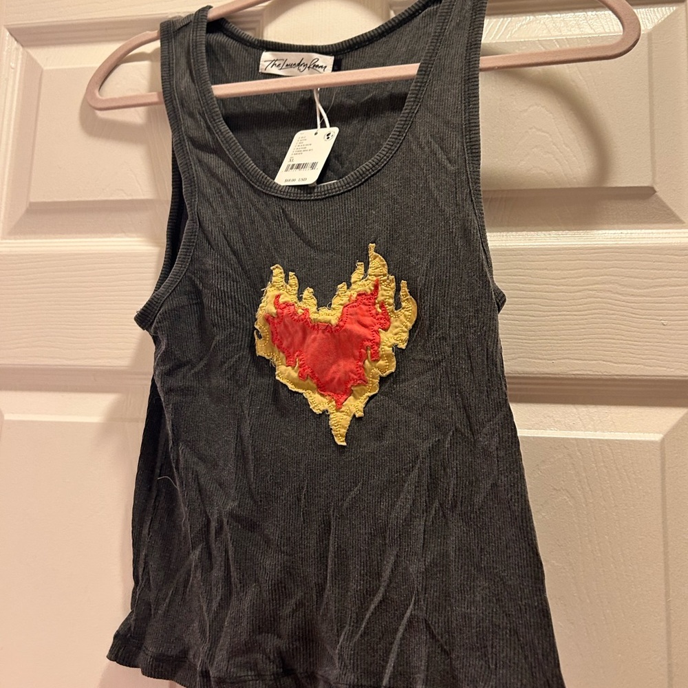 The Laundry Room Black Snow Tank Top